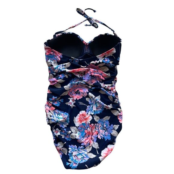 Old Navy Floral Halter One Piece Swimsuit Size Small - Picture 2 of 4
